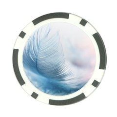 Feather Ease Slightly Blue Airy Poker Chip Card Guard by Nexatart