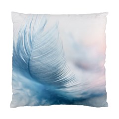 Feather Ease Slightly Blue Airy Standard Cushion Case (one Side) by Nexatart