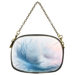 Feather Ease Slightly Blue Airy Chain Purses (two Sides)  by Nexatart