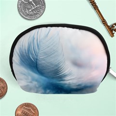 Feather Ease Slightly Blue Airy Accessory Pouches (medium)  by Nexatart