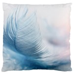 Feather Ease Slightly Blue Airy Large Flano Cushion Case (One Side) Front