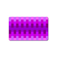 Geometric Cubes Pink Purple Blue Magnet (name Card) by Nexatart