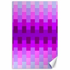 Geometric Cubes Pink Purple Blue Canvas 24  X 36  by Nexatart