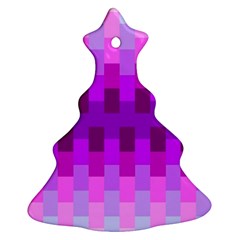 Geometric Cubes Pink Purple Blue Christmas Tree Ornament (two Sides)