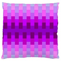 Geometric Cubes Pink Purple Blue Large Cushion Case (two Sides) by Nexatart