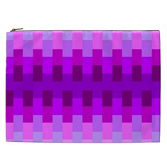 Geometric Cubes Pink Purple Blue Cosmetic Bag (xxl)  by Nexatart