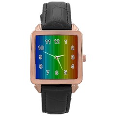 Spectrum Colours Colors Rainbow Rose Gold Leather Watch  by Nexatart