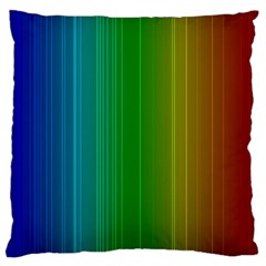 Spectrum Colours Colors Rainbow Large Flano Cushion Case (one Side) by Nexatart