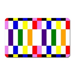 Rainbow Color Blocks Red Orange Magnet (rectangular) by Nexatart