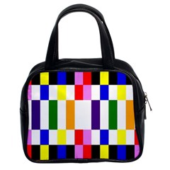 Rainbow Color Blocks Red Orange Classic Handbags (2 Sides) by Nexatart