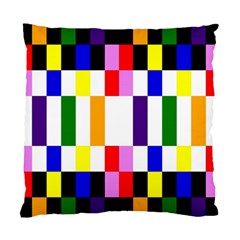 Rainbow Color Blocks Red Orange Standard Cushion Case (one Side) by Nexatart