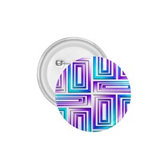 Geometric 3d Metallic Aqua Purple 1.75  Buttons