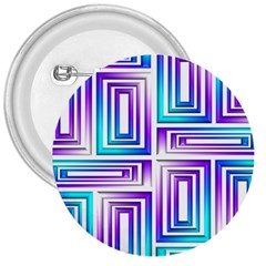 Geometric 3d Metallic Aqua Purple 3  Buttons