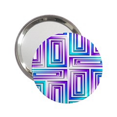 Geometric 3d Metallic Aqua Purple 2.25  Handbag Mirrors