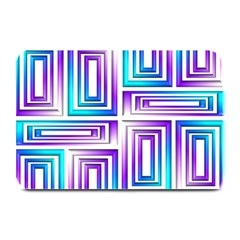 Geometric 3d Metallic Aqua Purple Plate Mats