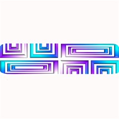 Geometric 3d Metallic Aqua Purple Large Bar Mats by Nexatart