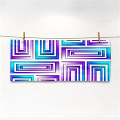 Geometric 3d Metallic Aqua Purple Cosmetic Storage Cases