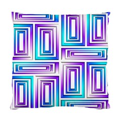 Geometric 3d Metallic Aqua Purple Standard Cushion Case (Two Sides)