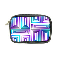 Geometric 3d Metallic Aqua Purple Coin Purse