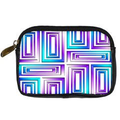 Geometric 3d Metallic Aqua Purple Digital Camera Cases by Nexatart