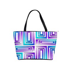 Geometric 3d Metallic Aqua Purple Shoulder Handbags