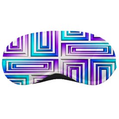 Geometric 3d Metallic Aqua Purple Sleeping Masks by Nexatart