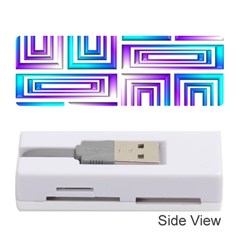 Geometric 3d Metallic Aqua Purple Memory Card Reader (Stick) 