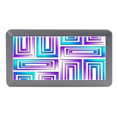 Geometric 3d Metallic Aqua Purple Memory Card Reader (Mini)