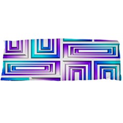 Geometric 3d Metallic Aqua Purple Body Pillow Case Dakimakura (Two Sides)