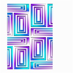 Geometric 3d Metallic Aqua Purple Small Garden Flag (Two Sides)