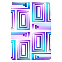 Geometric 3d Metallic Aqua Purple Flap Covers (L) 