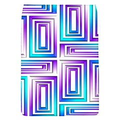 Geometric 3d Metallic Aqua Purple Flap Covers (S) 