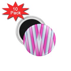 Geometric 3d Design Pattern Pink 1 75  Magnets (10 Pack)  by Nexatart