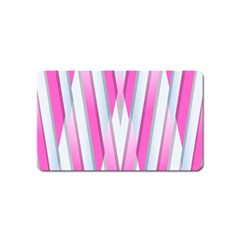 Geometric 3d Design Pattern Pink Magnet (name Card) by Nexatart