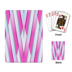 Geometric 3d Design Pattern Pink Playing Card by Nexatart