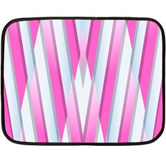 Geometric 3d Design Pattern Pink Fleece Blanket (mini) by Nexatart