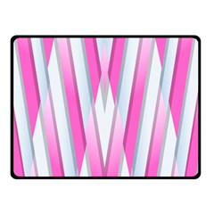 Geometric 3d Design Pattern Pink Double Sided Fleece Blanket (small)  by Nexatart