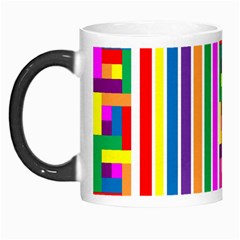 Rainbow Geometric Design Spectrum Morph Mugs by Nexatart