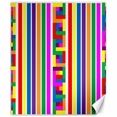 Rainbow Geometric Design Spectrum Canvas 8  X 10  by Nexatart