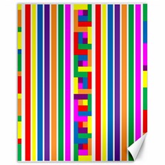 Rainbow Geometric Design Spectrum Canvas 16  X 20   by Nexatart