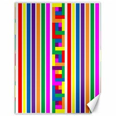 Rainbow Geometric Design Spectrum Canvas 18  X 24   by Nexatart