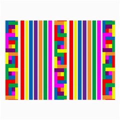 Rainbow Geometric Design Spectrum Large Glasses Cloth (2-side) by Nexatart