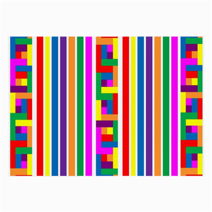 Rainbow Geometric Design Spectrum Large Glasses Cloth (2-Side)