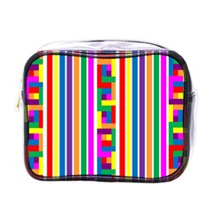 Rainbow Geometric Design Spectrum Mini Toiletries Bags by Nexatart