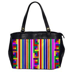 Rainbow Geometric Design Spectrum Office Handbags by Nexatart