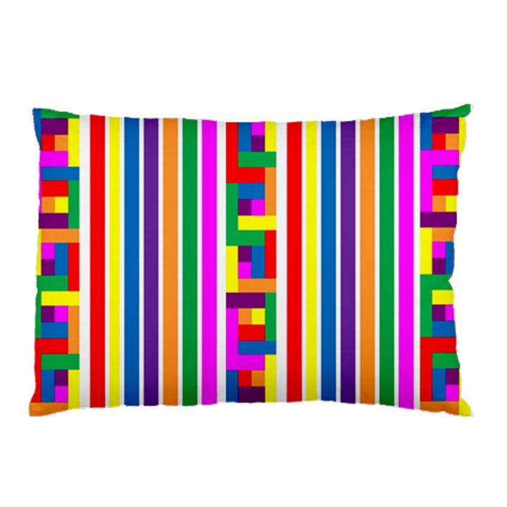 Rainbow Geometric Design Spectrum Pillow Case (Two Sides)