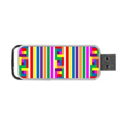 Rainbow Geometric Design Spectrum Portable Usb Flash (one Side) by Nexatart