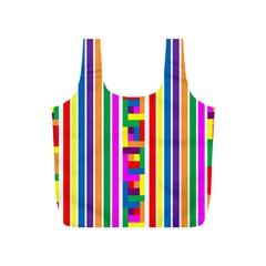 Rainbow Geometric Design Spectrum Full Print Recycle Bags (s)  by Nexatart