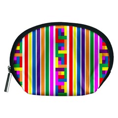 Rainbow Geometric Design Spectrum Accessory Pouches (medium)  by Nexatart