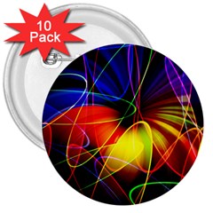 Fractal Pattern Abstract Chaos 3  Buttons (10 Pack)  by Nexatart